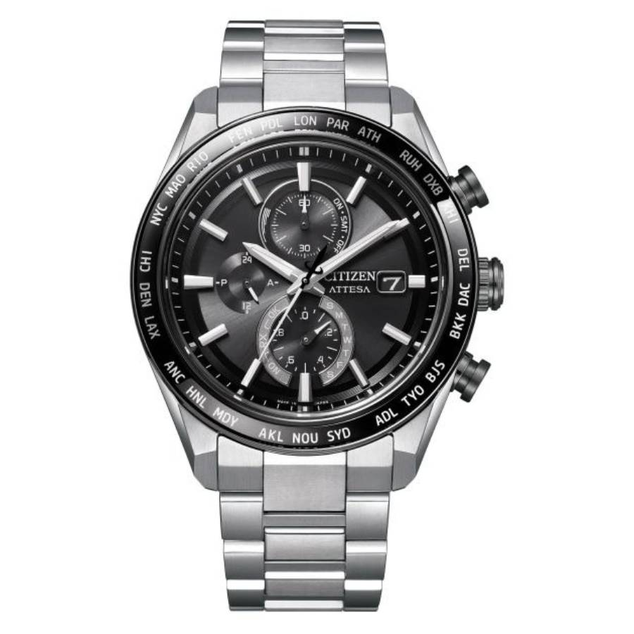citizen attesa perpetual chronograph black dial men's watch at8295 56e citizen attesa perpetual chronograph black dial men's watch at8295 56e