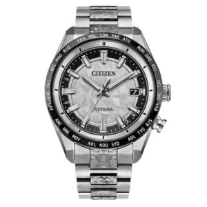 citizen attesa perpetual world time silver dial men's watch cb0284 66a