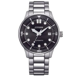 citizen automatic black dial men's watch nj0191 83e