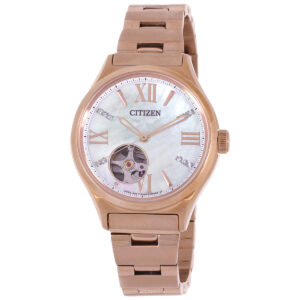 Home citizen automatic mother of pearl dial dial ladies watch pc1013 89d