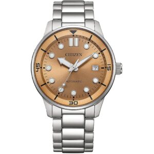 Home citizen automatic salmon dial men's watch nj0191 83x