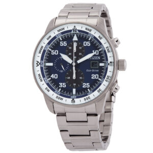 Home citizen aviator eco drive chronograph blue dial men's watch ca0880 58l
