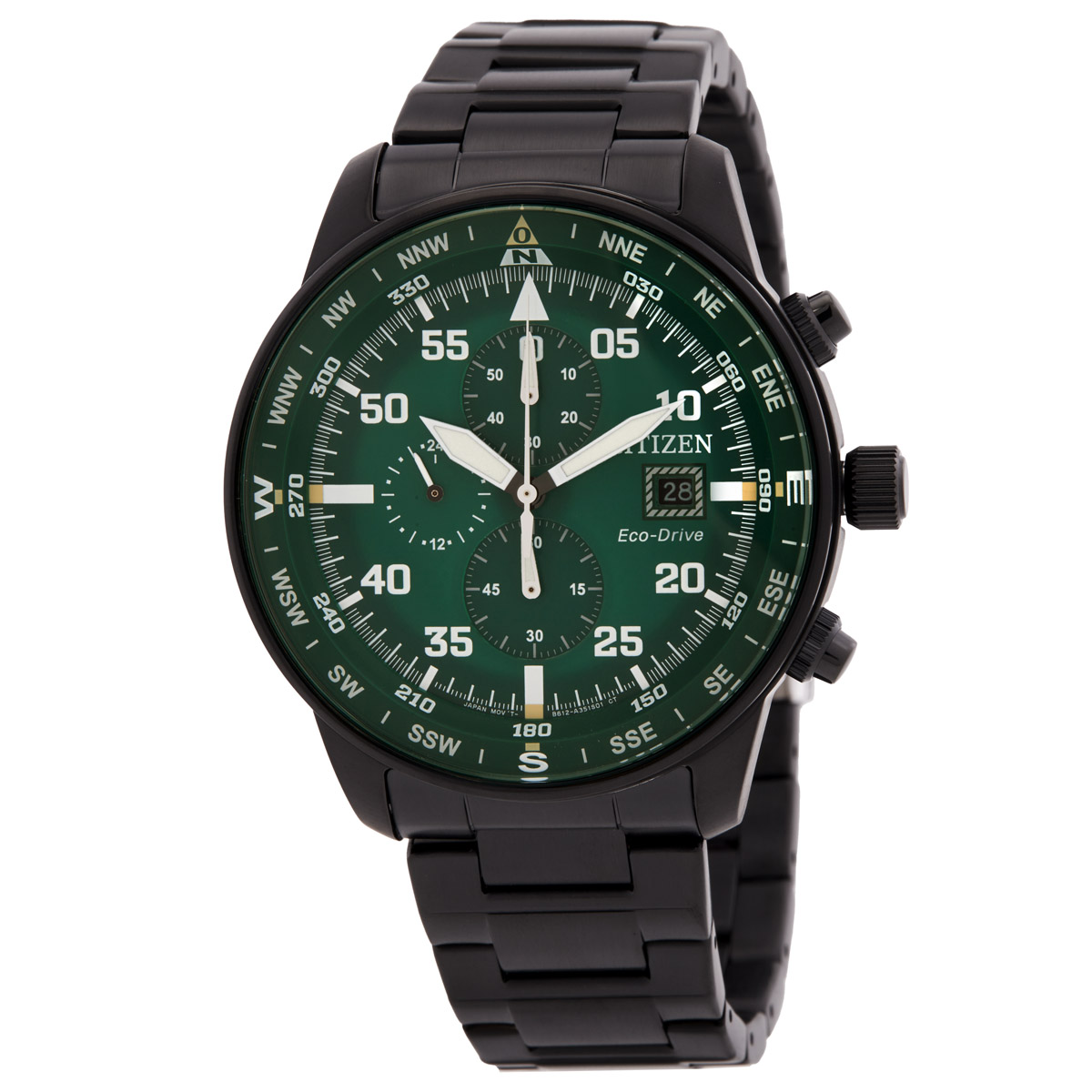 citizen aviator eco drive chronograph green dial men's watch ca0885 54x citizen aviator eco drive chronograph green dial men's watch ca0885 54x