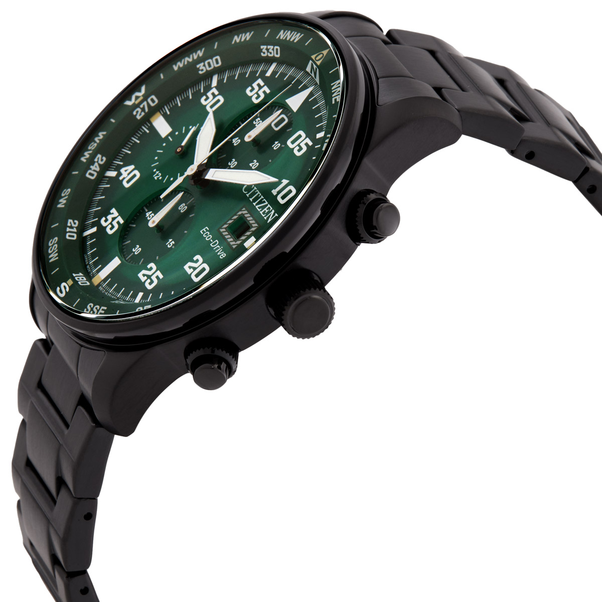 citizen aviator eco drive chronograph green dial men's watch ca0885 54x citizen aviator eco drive chronograph green dial men's watch ca0885 54x