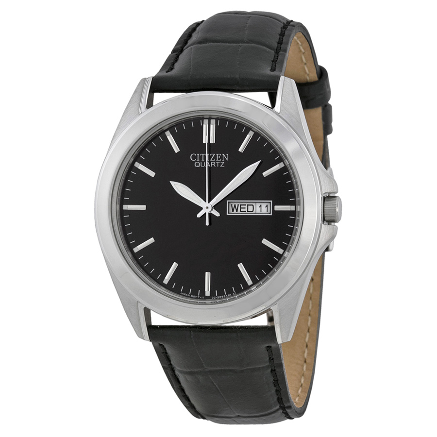 citizen black dial black leather men's watch bf0580 06e citizen black dial black leather men's watch bf0580 06e
