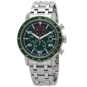 Витрина citizen brycen chronograph eco drive green dial men's watch ca0851 56x