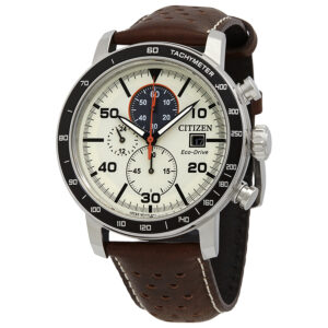 Витрина citizen brycen chronograph light brown dial men's watch ca0649 06x