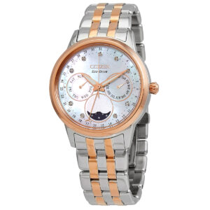 Home citizen calendrier chronograph diamond eco drive ladies watch fd0006 56d