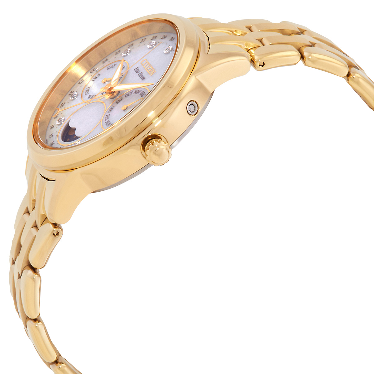 citizen calendrier moon phase diamond white mother of pearl dial ladies watch fd0002 57d citizen calendrier moon phase diamond white mother of pearl dial ladies watch fd0002 57d
