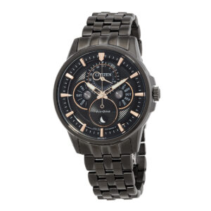 Витрина citizen calendrier multifunction black dial black plated men's watch bu0057 54e