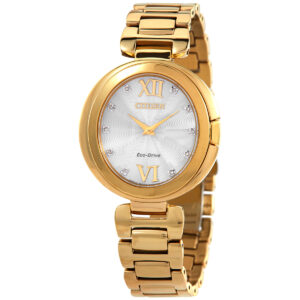 Home citizen capella diamond silver dial ladies watch ex1512 53a