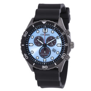 Витрина citizen chrono sporty aqua chronograph blue dial men's watch at2567 18l