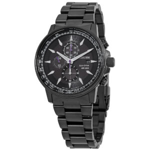 Витрина citizen eco drive marvel black panther chronograph black dial men's watch ca0297 52w
