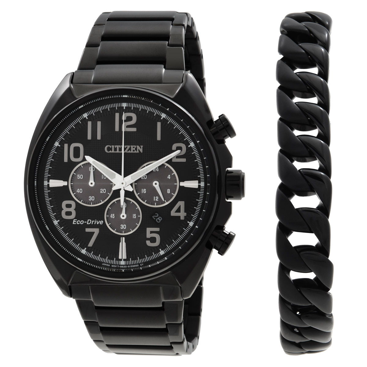 citizen chronograph black dial men's watch and bracelet box set ca4285 68e citizen chronograph black dial men's watch and bracelet box set ca4285 68e