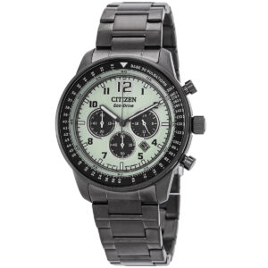 Витрина citizen chronograph eco drive green dial men's watch ca4507 84x