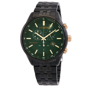citizen chronograph gmt green dial men's watch at2576 50x