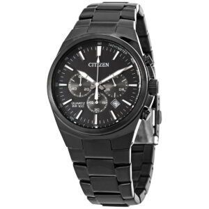 Витрина citizen chronograph quartz black dial men's watch an8175 55e