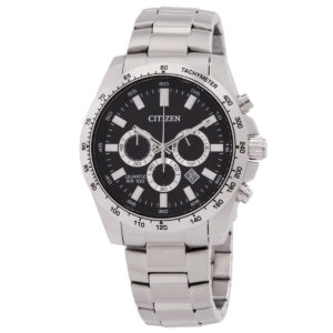 citizen chronograph quartz black dial men's watch an8230 59e