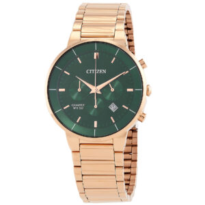 citizen chronograph quartz green dial men's watch an8223 54x