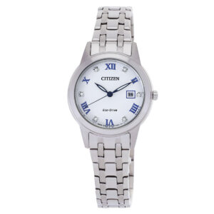 Home citizen classic automatic diamond white dial ladies watch fe1240 57a