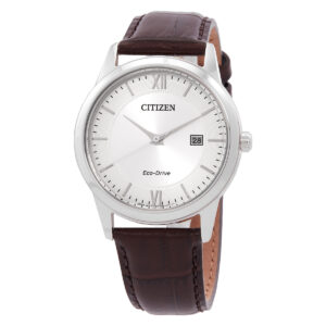 citizen classic eco drive silver dial men's watch aw1780 25a