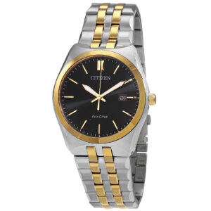 Витрина citizen corso black dial two tone men's watch bm7334 58e