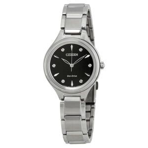 Home citizen corso diamond black diamond dial ladies watch fe2100 51e