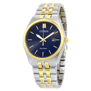 Витрина citizen corso eco drive blue dial two tone men's watch bm7334 58l
