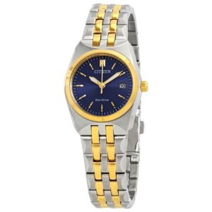 Home citizen corso eco drive blue dial two tone ladies watch ew2294 53l