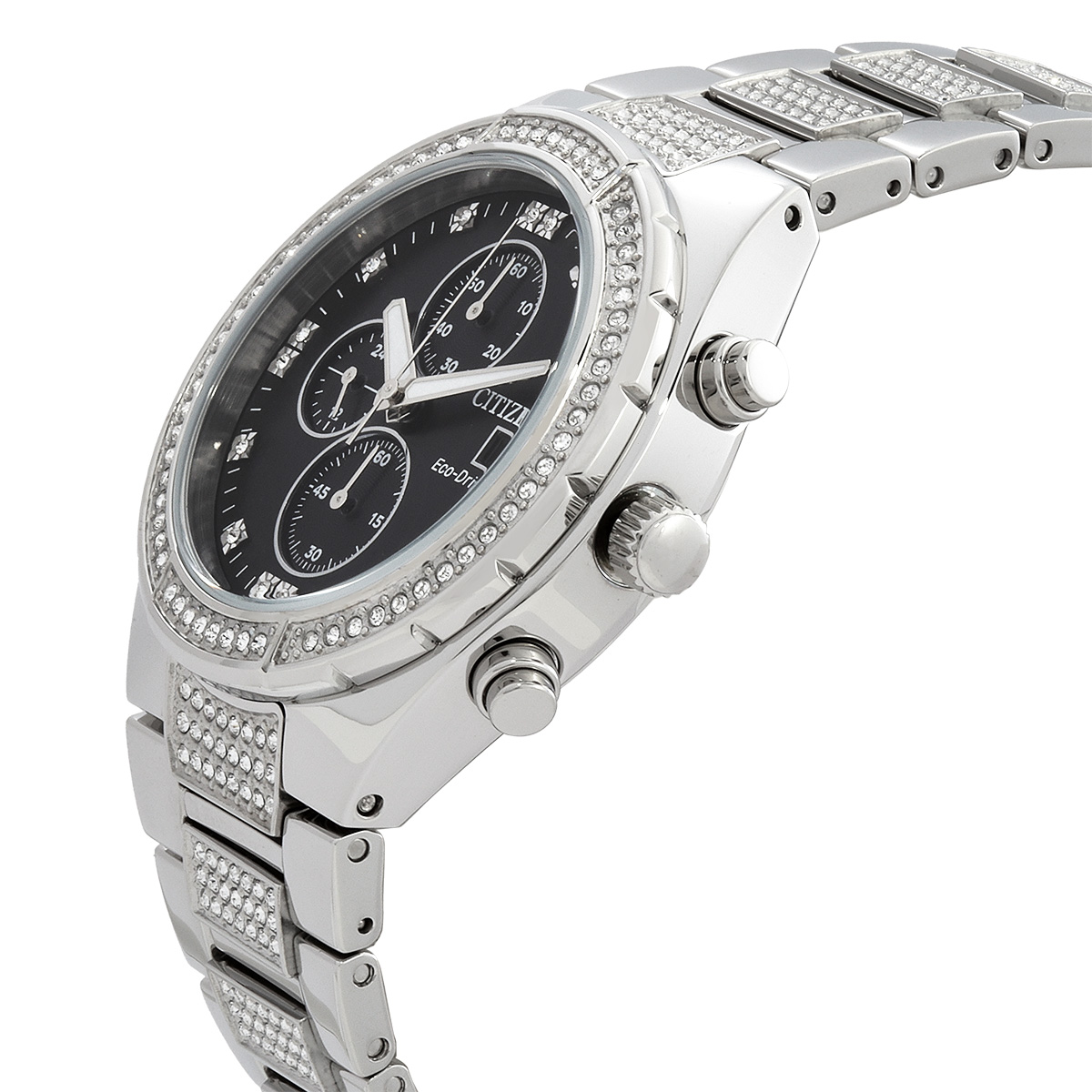 citizen crystal chronograph eco drive black dial men's watch ca0750 53e citizen crystal chronograph eco drive black dial men's watch ca0750 53e