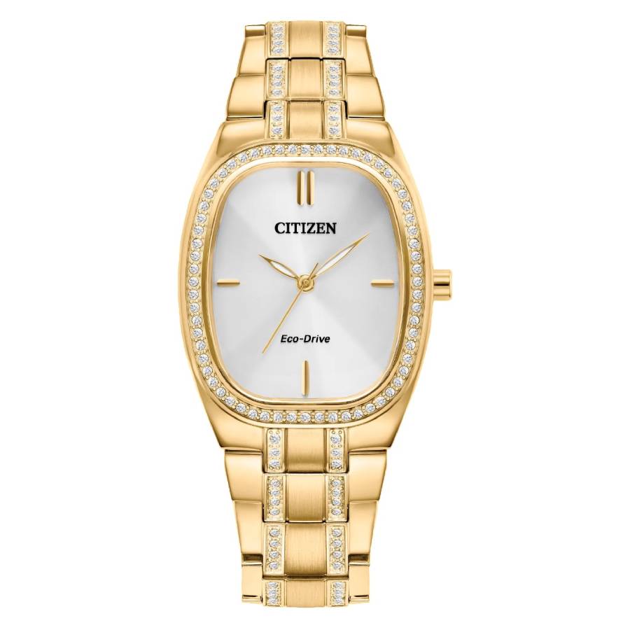 citizen crystal eco drive silver dial ladies watch em1082 50a citizen crystal eco drive silver dial ladies watch em1082 50a