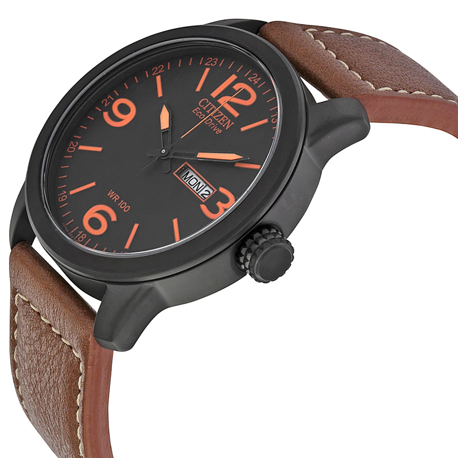 citizen eco drive black dial brown leather men's watch bm8475 26e citizen eco drive black dial brown leather men's watch bm8475 26e