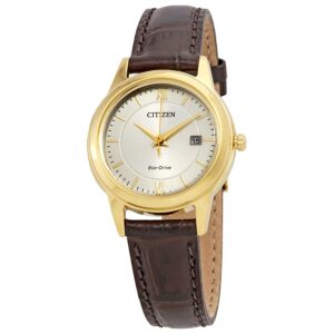 Home citizen eco drive corso silver dial ladies watch fe1082 05a