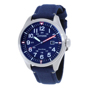 citizen eco drive blue dial men's watch aw5000 16l