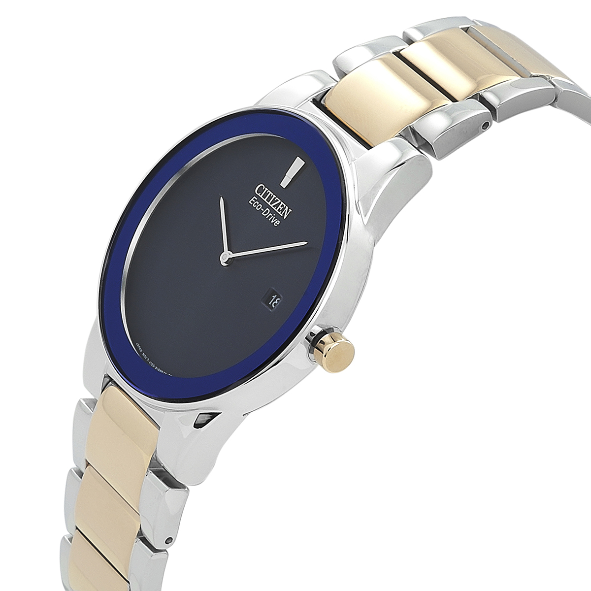 citizen eco drive blue dial two tone men's watch au1064 85l citizen eco drive blue dial two tone men's watch au1064 85l