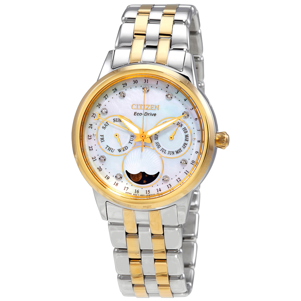 citizen eco drive calendrier chronograph diamond ladies watch fd0004 51d citizen eco drive calendrier chronograph diamond ladies watch fd0004 51d