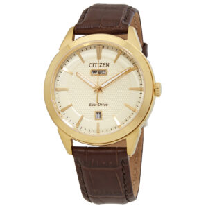 Home citizen eco drive champagne dial men's watch aw0092 07q