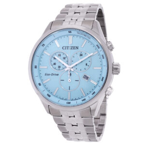 Витрина citizen eco drive chronograph blue dial men's watch at2570 56m