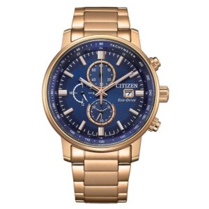 Витрина citizen eco drive chronograph blue dial men's watch ca0843 89l