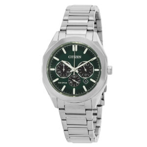 Витрина citizen eco drive chronograph green dial men's watch ca4590 81x