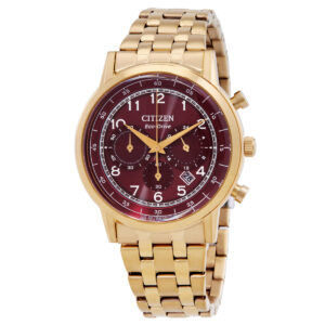 Витрина citizen eco drive chronograph red dial men's watch ca4632 58x