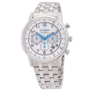 citizen eco drive chronograph white dial men's watch ca4630 53a