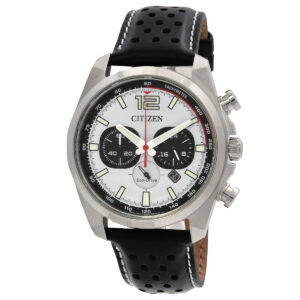 Витрина citizen eco drive chronograph white dial men's watch ca4640 09a