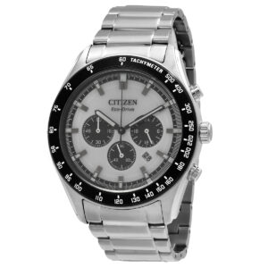 Витрина citizen eco drive chronograph white dial men's watch ca4674 58a
