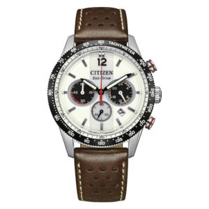 Home citizen eco drive chronograph white dial men's watch ca4714 04a