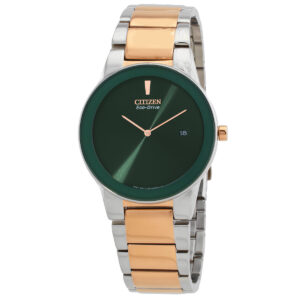 Витрина citizen eco drive green dial two tone men's watch au1064 85x