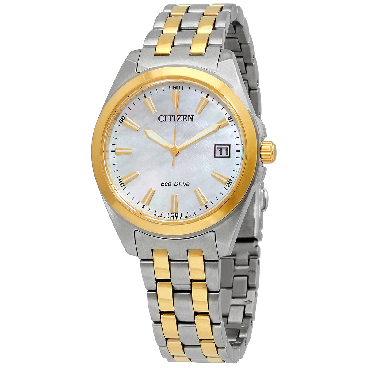 citizen eco drive mother of pearl dial two tone ladies watch eo1224 54d citizen eco drive mother of pearl dial two tone ladies watch eo1224 54d