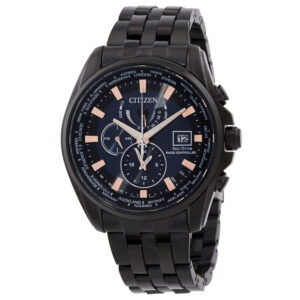 Витрина citizen eco drive perpetual alarm world time gmt black dial men's watch at9039 51l