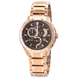 Home citizen eco drive perpetual gmt brown dial men's watch bl8163 50x