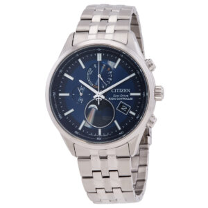 Витрина citizen eco drive radio controlled moon phase blue dial men's watch by1030 50l